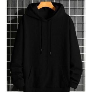 Plain Black Unisex Hoodie