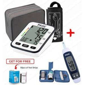 PAAS Blood Pressure Monitor, Glucose Meter Plus Free Test Strips