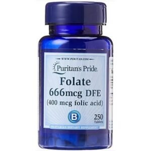 Puritan'S Pride Folate (Folic Acid) 400mcg, 250 Tablets