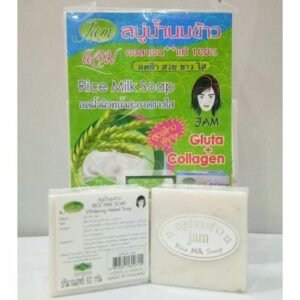 Jam RICE MILK SOAP WITH GLUTA AND COLLAGEN X3 Pieces