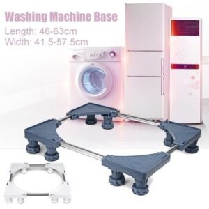 Universal Adjustable Washing Machine Fridge Base Laundry Pedestal Raised Stand Grey