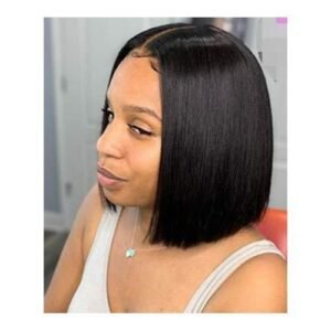 Hair Wig Middle Part Short Straight Bobo Wig - Natural Colour