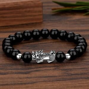 New Feng Shui Black Obsidian Wealth Bracelet