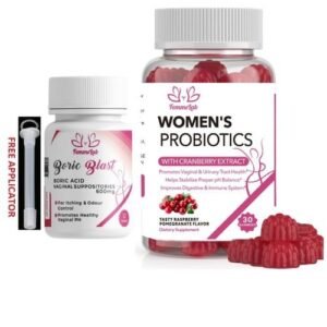 FemmeLab 2-in-1 Hot Deal: Boric Acid ?12count & Women?s Probiotics Gummies With Cranberry