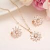 ZIRCONIA ICE NECKLACE AND EARRING