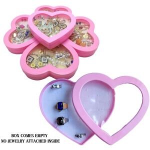24/36 Hole Peach Heart Ring Box 24/36 Bit Love Plastic Packaging Ring Stud Earrings Box Children Ring Packaging Box