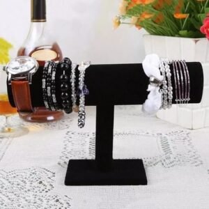 T-Bar Velvet Bracelet Bangle Watch Jewelry Organizer Display Stand Holder Rack
