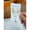 Ladies 2 Step Butterfly Necklace Pendant With Earring Gold