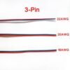 20AWG 18AWG 3Pin Extension 22AWG 10M 20M Wire Electric
