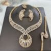 Quality Zirconia Crystal Luxury Sets Gold Diamond  Necklace,Earring ,Bracelet And Ring Set