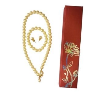 Elegant Ladies Pearl Jewellery Set With Gift Box