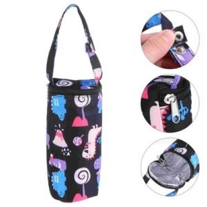 Organizer Bags For Travel Baby Bottle Thermal Milk Breastmilk Holder 20X12X1cm Grey Tin