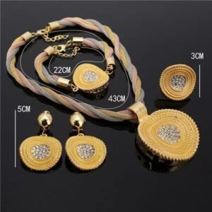 3-tones Ladies Jewelry Costume Set