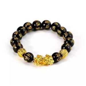 Feng Shui Pixui Black Obsidian Bracelet