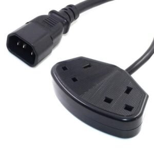 Extension Plug Power C14 2 Computer To IEC320 UK Cable Male