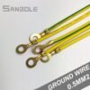 Cable Green Ear Ring Wiring Terminal Yellow Ground 4*100