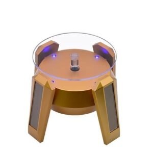 Blue Led Light Solar/battery Rotary Display Stand (4 Legs)