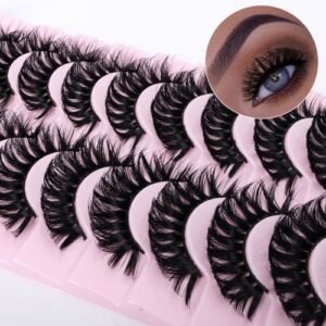 HQ108 3D Russian Natural Curly False Lashes 10Pairs