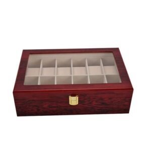 Formica Wooden Wrist Watch & Jewelry Storage Box - 12 Slots