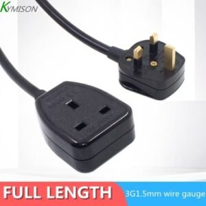 IEC UK Extension Plug Outlet 3Pin Female Male Power Cord To