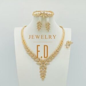 Arabian Delights Super First Grade Quality & Super Bling Complete Italian Gold 4 In 1 Jewelry Set
