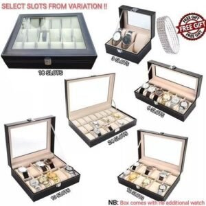 3/6/10/12/18/24 Pieces Slot Luxury Pu Leather Watch Box/Storage Box/ Display Box