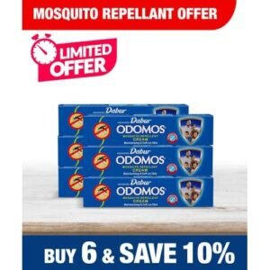 Dabur Odomos Mosquito Repellant Cream (zero Malaria Offer) 50g X6