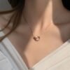 2024 Ladies Luxurious Elegant Ice-Ring Necklace-Gold-like