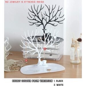 Jewellery Tree Stand, Guador Forest Antler Tree Storage Display Stand Decorative Necklace Jewelry Holder Earring Bracelet Rack Tower Stand Ring Tray Deer Gift For Girls