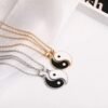 2pcs Yin Yang Stainless Steel Necklaces Couple Pendants For Bestfriends Gift
