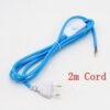 Cord With Textile Plug Covered Power Europe Switch Cloth 2m