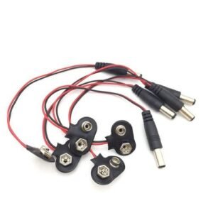 Power Clip 9V DC Cable To 9V Experimental Snap Battery Male