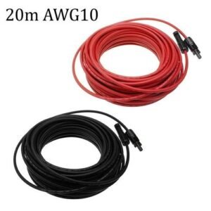 Solar Panel Extension Cord MC4 20m 10AWG Connection Cable Line Connector Black