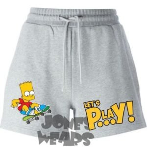 Jones Wears Simpson Let's Play Printed Casual Short Grey