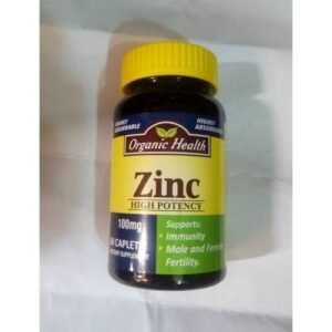 Organic Health Zinc High Potency 100 Mg - Enhance Male & Female Fertility