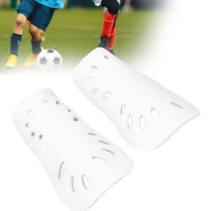 Football Safety Shin-guard Pads Soccer Professional Leg Guards- White