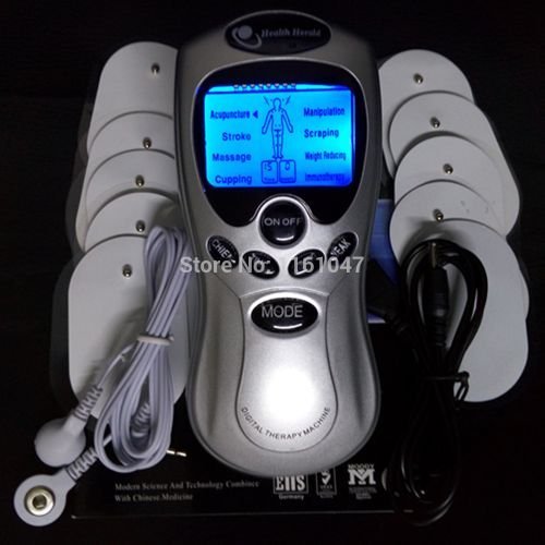 Whole English Keys Care Electric Acupuncture Full Body Massager Digital Therapy Machine +10 Pads For Back Neck Foot Amy Leg