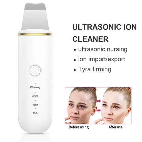 USB Ultrasound Ultrasonic Facial Deep Cleaner Skin Scrubber Peeling Exfoliating