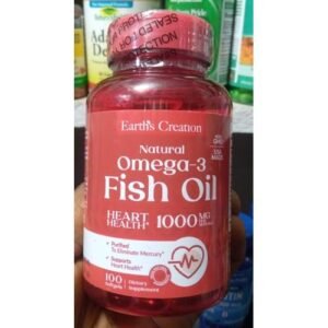Earth's Creation Omega 3 Fish Oil 100 Softgels For Excellent Skin And Heart