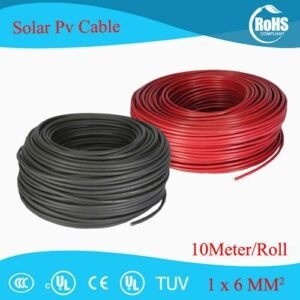 6mm2 10 Solar Or Black Cable Red (10AWG) Pv Roll Meters