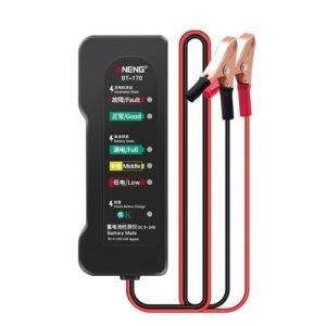 ANENG BT170 Portable 12V Car Battery Tester DC 9-24V Battery Testing Tool with LED Indicator Fault Analyzer Overload Test for Automobile Motorcycle