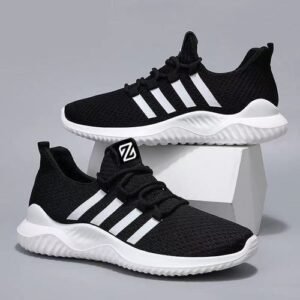 Ladies Everything Women's Black Fashion Sneakers - Lace Up - Ladies Outdoor Casual Sport Shoes