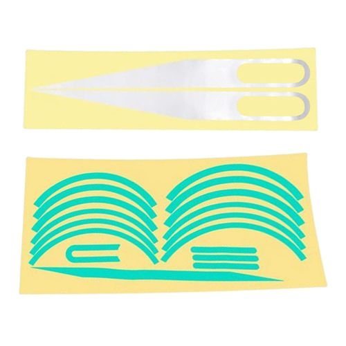 Reflective Stickers Safety Set Warning Wheel Green White