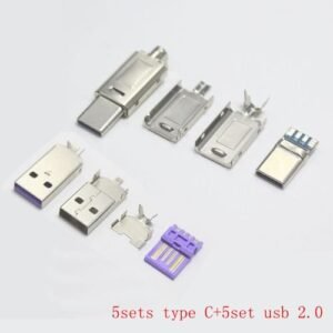 Plug USB 10sets DIY Type Charging 5A USB2.0 Type-C Fast