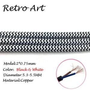 Golden-Decorative Vintage Braided Cable Cloth Covered