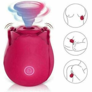 Rose Rechargeable Vibrator Vagina Clit Sucker Female Sex Toy