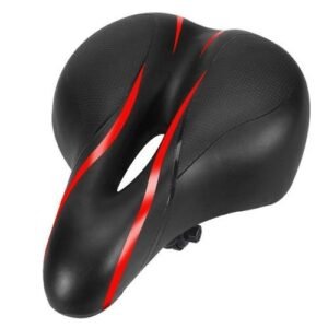 Omfortable Soft Bi Y Le Riding Equipment A  Essories Mountain Bike Saddle Spring Refle Tive Ball Shape-Red With Black-Light Reflected With Springs