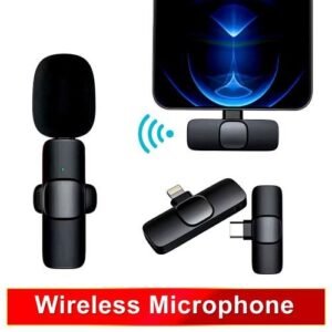 Wireless Lavalier Microphone Audio Video Recording Mic Vlog YouTube For IPhone & Type-C