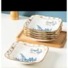 Nine Simple Style Ceramic Glass Bowl Plate (6pcs)
