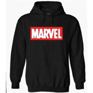 Jones Wears Marvel Printed Customised Hoodie (Black)